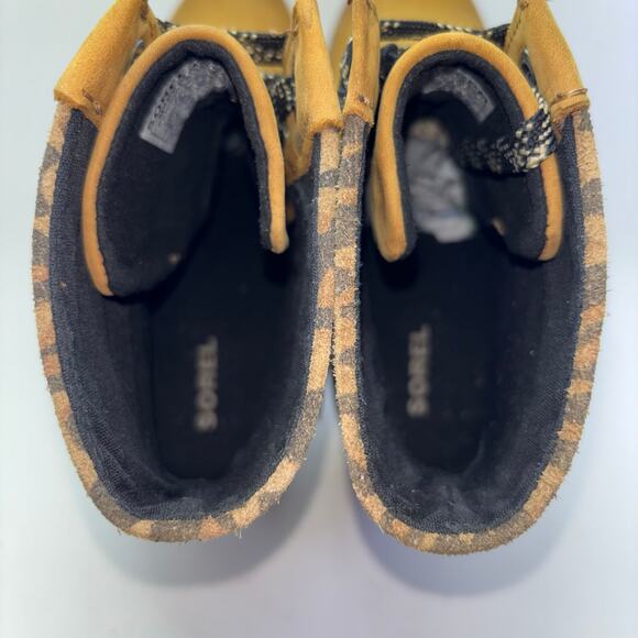 SOREL "Lexie" Brown/Tan/Leopard Waterproof Wedge Boots Womens Size 8 - Picture 9 of 12